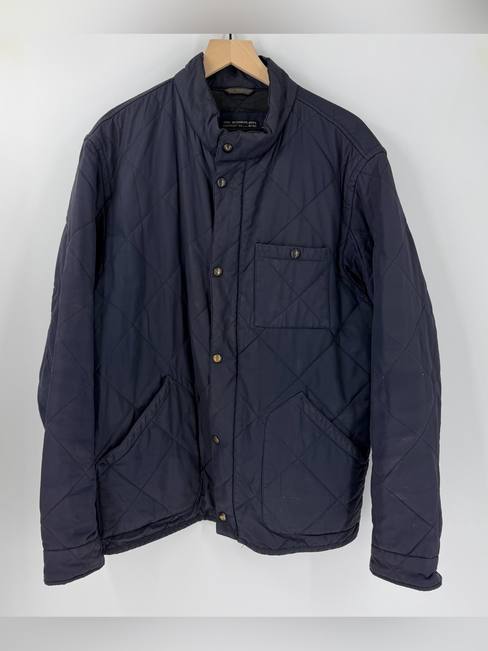 J. CREW Navy Blue Quilted Primaloft Field Jacket XL